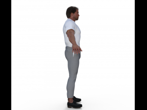Young Arnold Schwarzenegger Realistic Character 3D Model