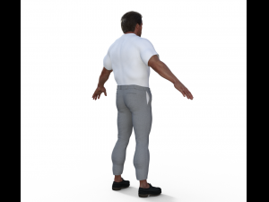 Young Arnold Schwarzenegger Realistic Character 3D Model