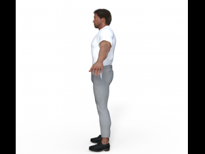 Young Arnold Schwarzenegger Realistic Character 3D Model