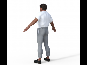 Young Arnold Schwarzenegger Realistic Character 3D Model