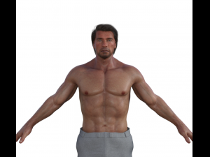 Young Arnold Schwarzenegger Realistic Character 3D Model