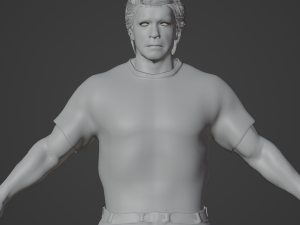 Young Arnold Schwarzenegger Realistic Character 3D Model