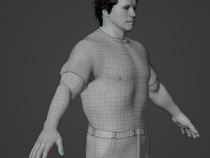 Young Arnold Schwarzenegger Realistic Character 3D Model