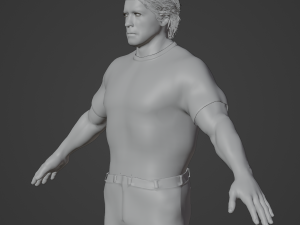 Young Arnold Schwarzenegger Realistic Character 3D Model
