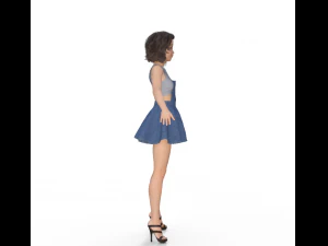 Teenager Chinese Girl Realistic Character 3D Model