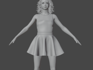 Teenager Chinese Girl Realistic Character Model 3D