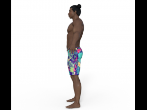 Muscular Man in Swimshorts Realistic Character Modelo 3D