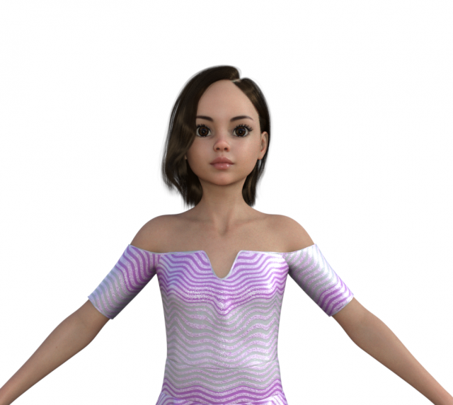 Teenager Girl Realistic Character 3D Модель .c4d .max .obj .3ds .fbx .stl .blend 