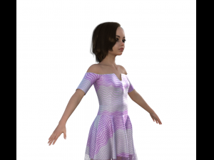 Teenager Girl Realistic Character 3D Модель