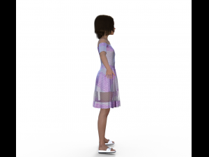 Teenager Girl Realistic Character 3D Модель