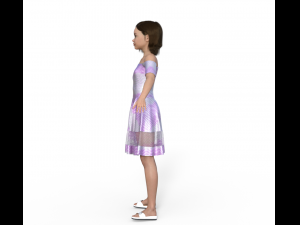 Teenager Girl Realistic Character 3D Модель