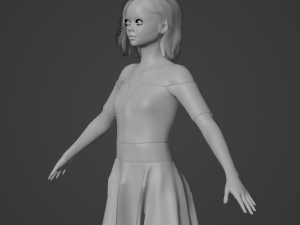 Teenager Girl Realistic Character 3D Модель