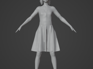 Teenager Girl Realistic Character 3D Модель