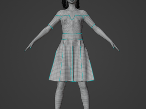 Teenager Girl Realistic Character 3D Модель