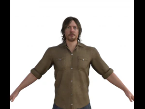 ダリル・ディクソンのリアルなキャラクター 3Dモデル