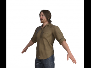 Daryl Dixon Realistic Character Modello 3D