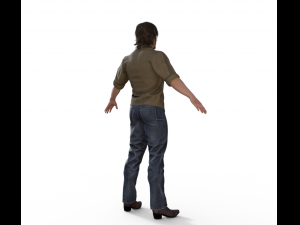 Daryl Dixon Realistic Character Modello 3D
