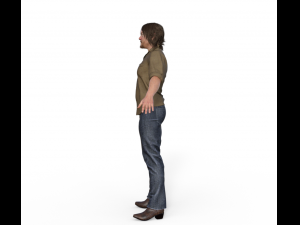 Daryl Dixon Realistic Character Modello 3D