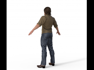 Daryl Dixon Realistic Character Modello 3D