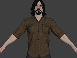 Daryl Dixon Realistic Character Modello 3D