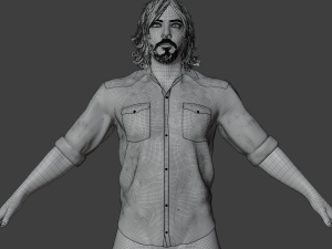 Daryl Dixon Realistic Character Modello 3D