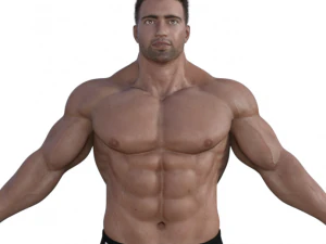 Personaggio realistico del bodybuilder Modello 3D