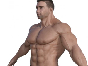 Bodybuilder Realistic Character 3D Model