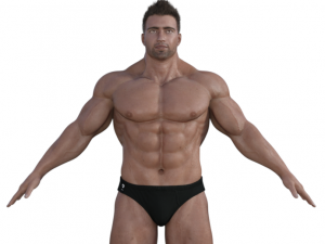 Bodybuilder Realistic Character 3Dモデル