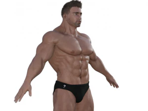 Bodybuilder Realistic Character 3D Model