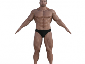 Bodybuilder Realistic Character 3Dモデル