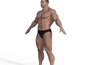 Bodybuilder Realistic Character 3D Model