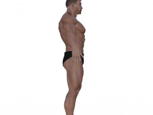 Bodybuilder Realistic Character 3D Model