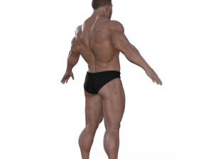 Bodybuilder Realistic Character 3D Model