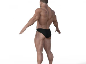 Bodybuilder Realistic Character 3D Model