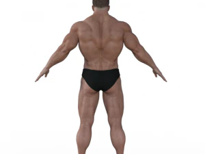 Bodybuilder Realistic Character 3D Model