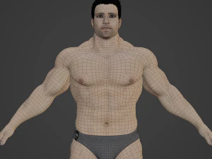 Bodybuilder Realistic Character 3D Model