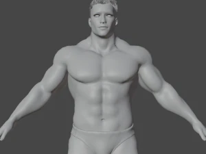 Bodybuilder Realistic Character 3D Model