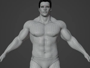 Bodybuilder Realistic Character 3D Model