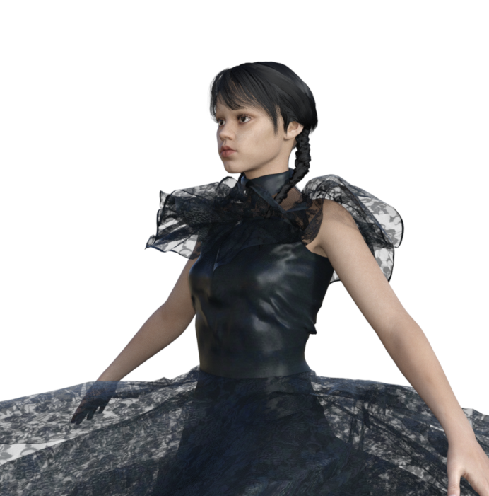 Wednesday Jenna Ortega Realistic Character 2 3D Модель In Женщина.