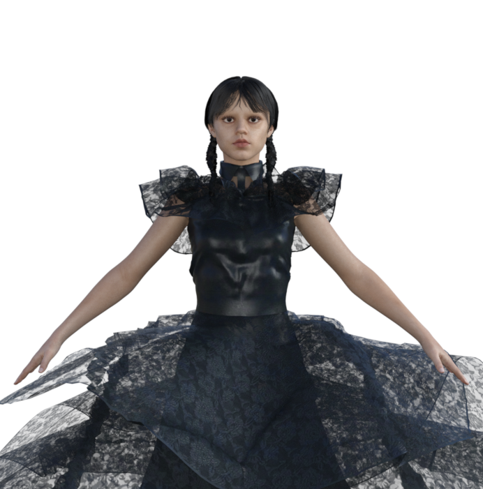 Wednesday Jenna Ortega Realistic Character 2 3D Модель In Женщина.