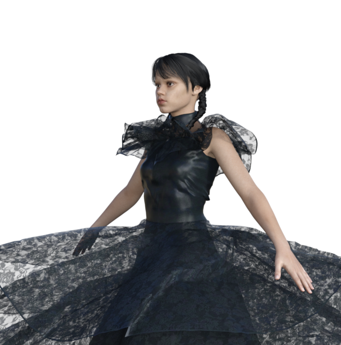 Wednesday Jenna Ortega Realistic Character 2 3D Модель In Женщина.