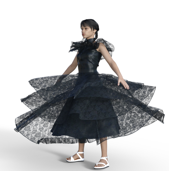 Wednesday Jenna Ortega Realistic Character 2 3D Модель In Женщина.