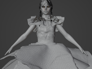 Wednesday Jenna Ortega Realistic Character 2 3Dモデル