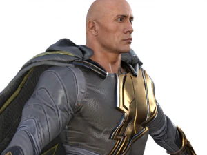 Black Adam Dwayne Johnson Realistic Character 3D Model
