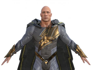 Black Adam Dwayne Johnson Realistic Character 3D Model