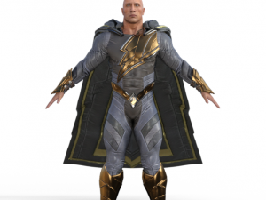 Black Adam Dwayne Johnson Realistic Character 3D Модель
