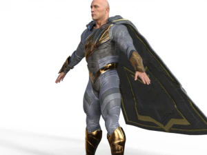 Black Adam Dwayne Johnson Realistic Character 3D Model