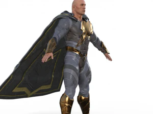 Black Adam Dwayne Johnson Realistic Character 3D Model