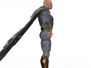Black Adam Dwayne Johnson Realistic Character 3D Model