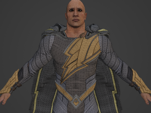Black Adam Dwayne Johnson Realistic Character 3D Модель